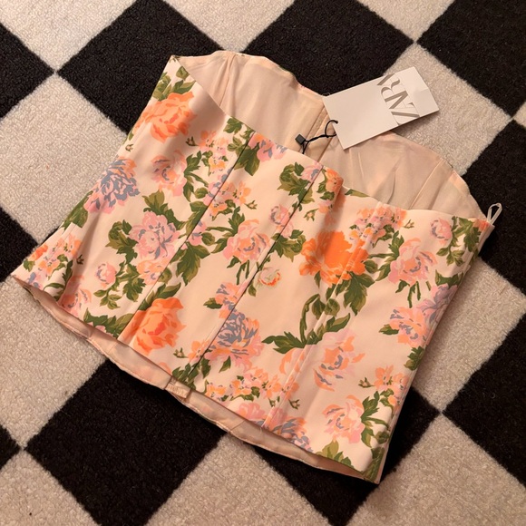 zara floral corset - Picture 4 of 8